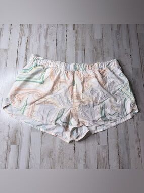 Old Navy Active Powersoft Quick Dry Plus Size 2X Pastel Swirl Shorts NWT!